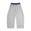 OnBrille Plaid Waistband Barrel Sweatpants