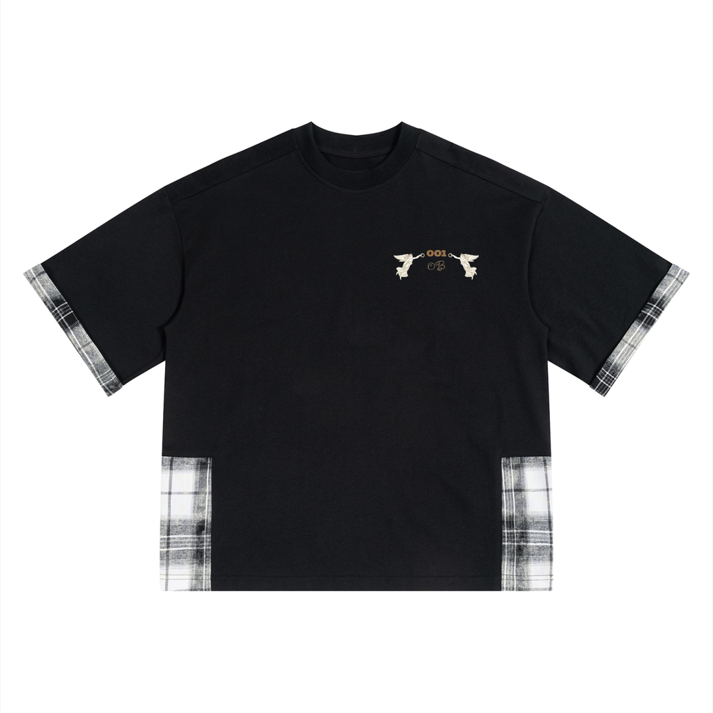 OnBrille Plaid Panel Tee — Drop 001