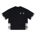 OnBrille Plaid Panel Tee — Drop 001